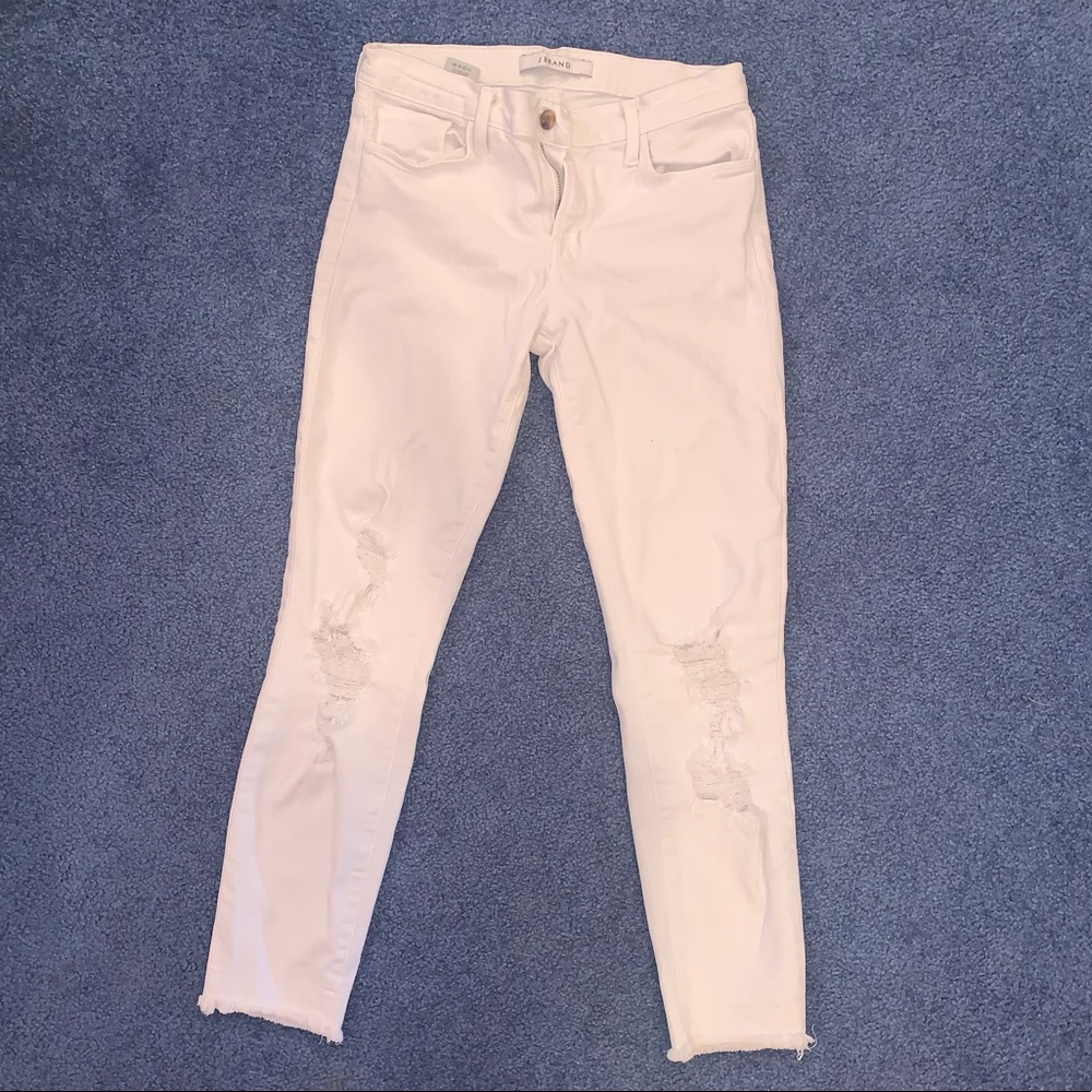 J. Brand white ankle jeans